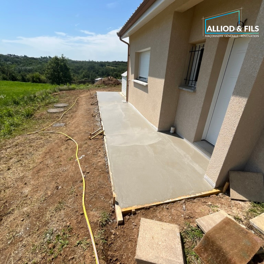 construction maçonnerie neuve terrasse dalle